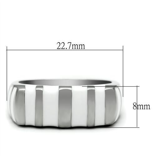 TK231 - High polished (no plating) Stainless Steel Ring with No Stone