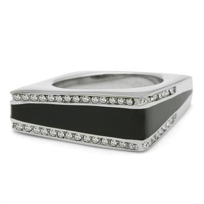 TK232 - High polished (no plating) Stainless Steel Ring with Top Grade