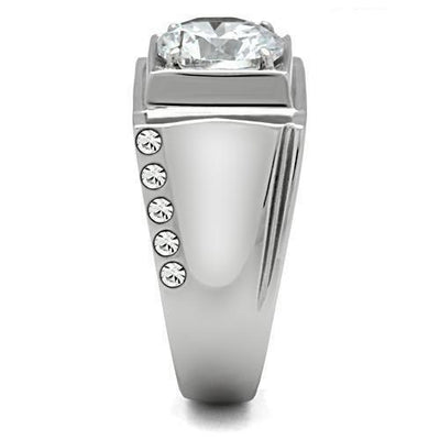 TK311 - High polished (no plating) Stainless Steel Ring with AAA Grade