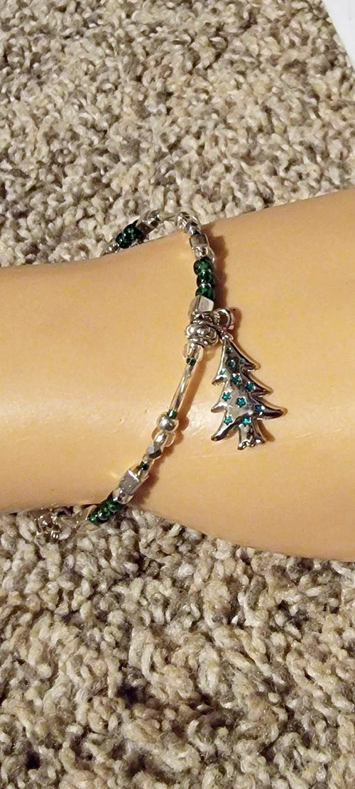 Christmas Memory Wire Bracelets