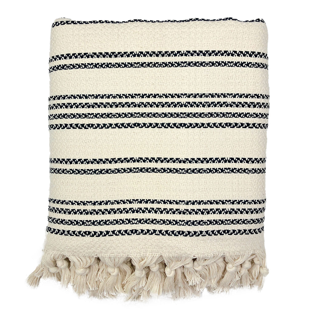 Woven Stripe Turkish Throw