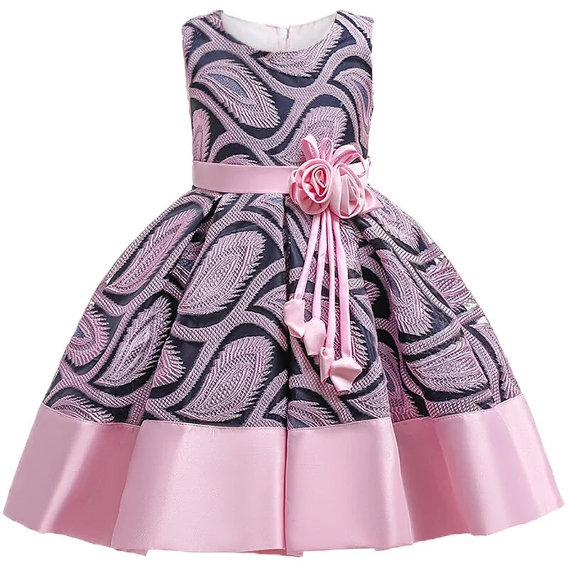 Baby Girls Flower Striped Dress