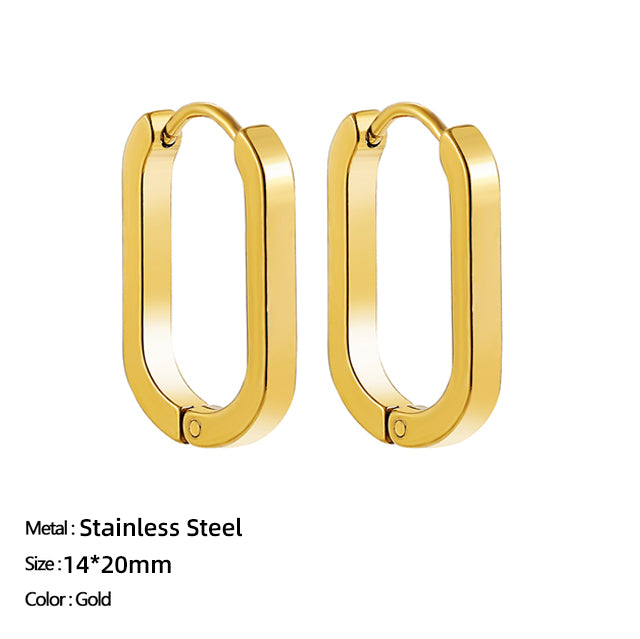 Classic Stainless Steel Ear Buckle for Women