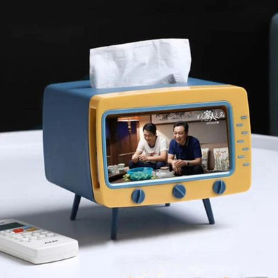 TV Tissue Box Phone Holder