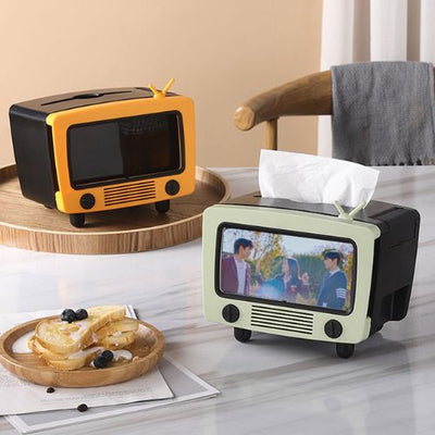 TV Tissue Box Phone Holder