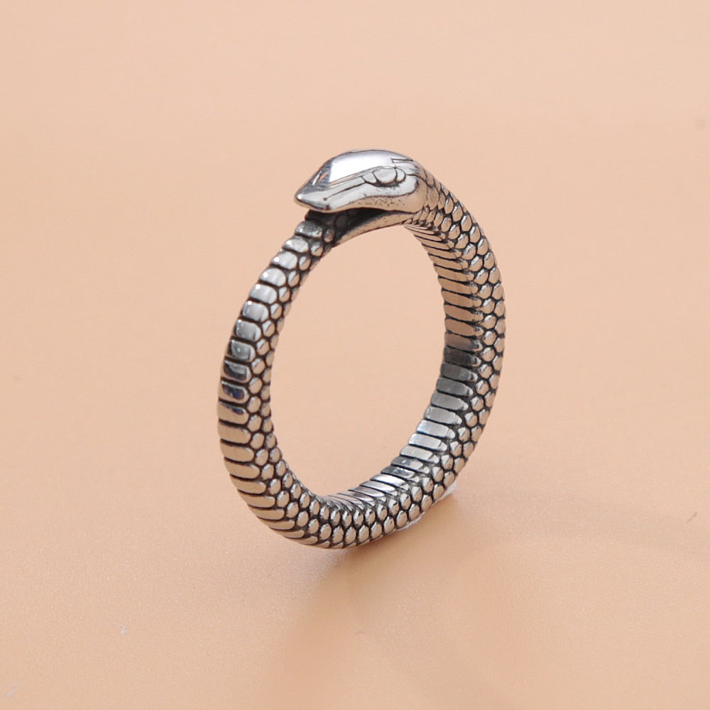 Retro Norse Mythology Men Ouroboros Ring