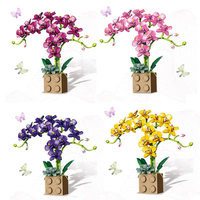 Flower Orchid Building Blocks Toy