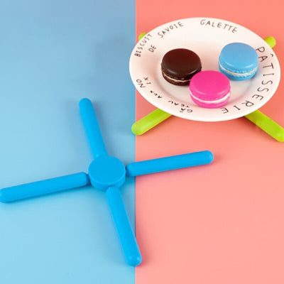 Kitchen Utility Foldable Cross Silicone Trivets