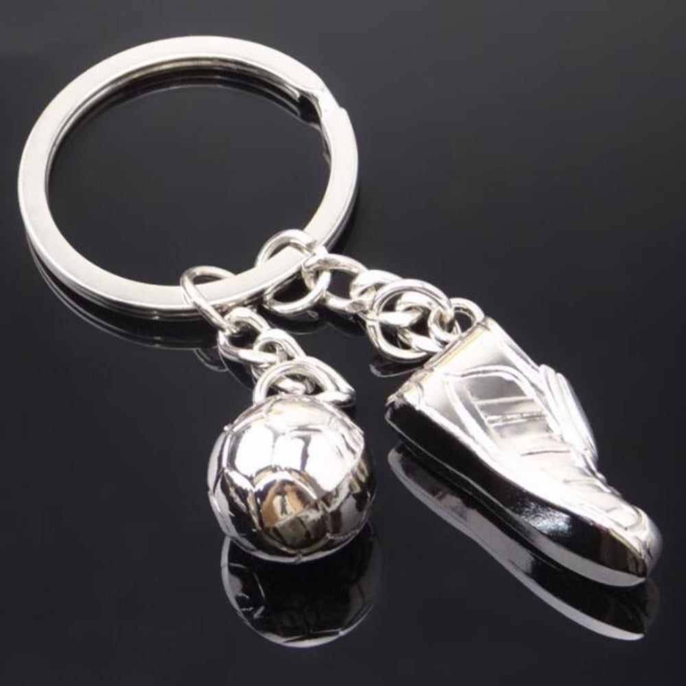 1pc Metal Soccer Shoes Keychain