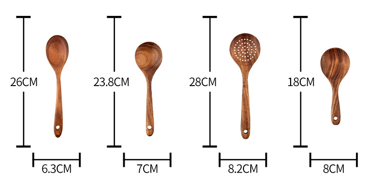 Handmade teak utensils