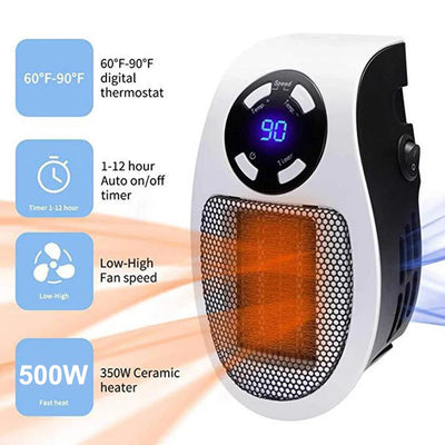 Mini Electric Heater for Room Winter Warm Timing