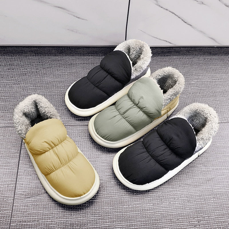 Waterproof Unisex Plush Slip-on Shoes