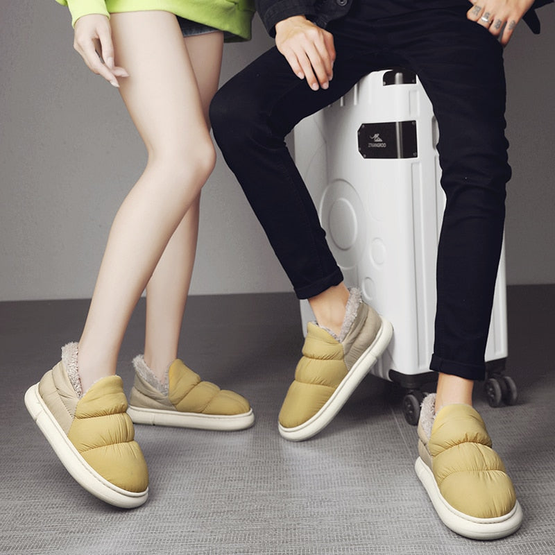 Waterproof Unisex Plush Slip-on Shoes