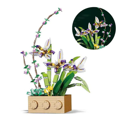 Flower Orchid Building Blocks Toy