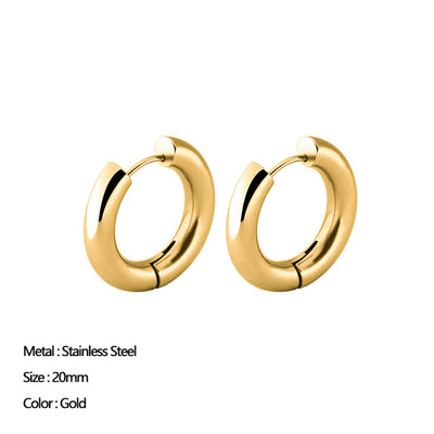 Classic Stainless Steel Ear Buckle for Women