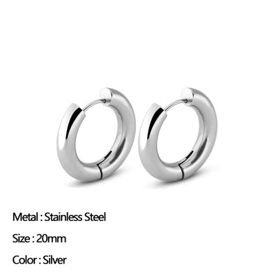 Classic Stainless Steel Ear Buckle for Women