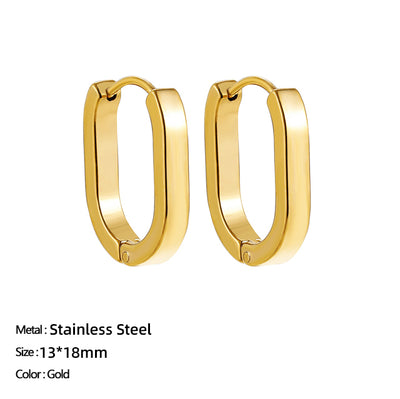 Classic Stainless Steel Ear Buckle for Women