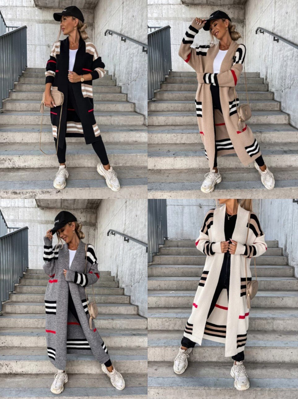 Women Stripe Sweater Casual Wear