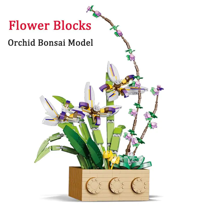 Flower Orchid Building Blocks Toy