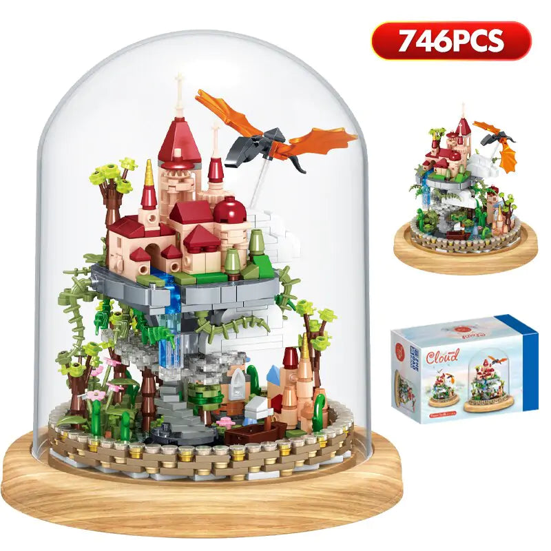 Mini Castle Building Blocks With Dust Cover