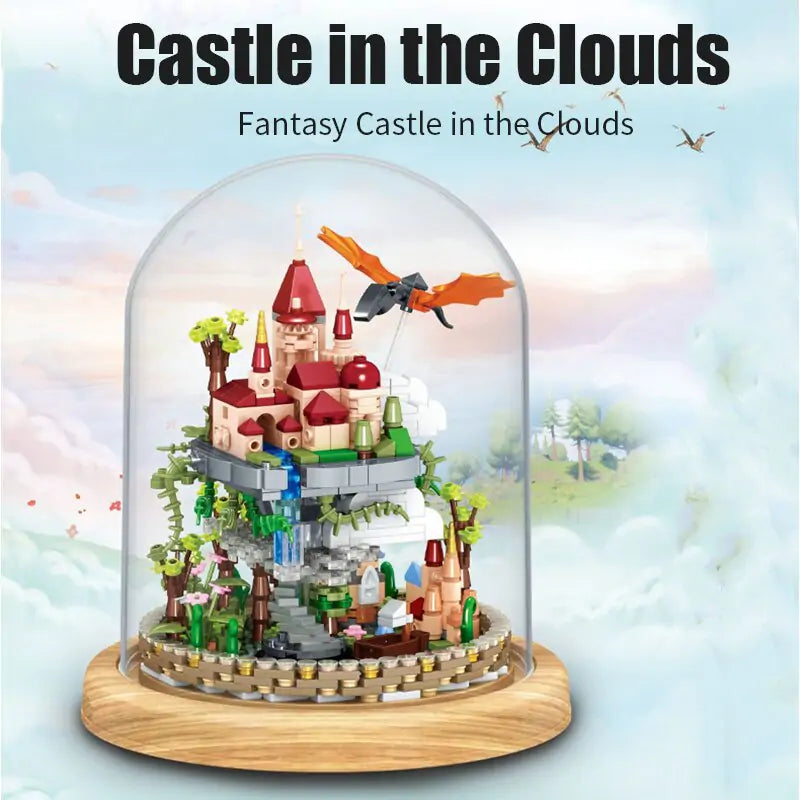 Mini Castle Building Blocks With Dust Cover